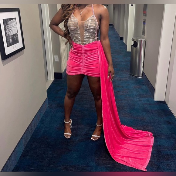 Fashion Nova Pink and Silver Mini Dress - Picture 2 of 2